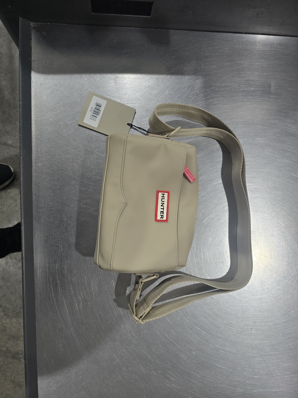 Hunter Cream Crossbody Bag with Adjustable Canvas Strap